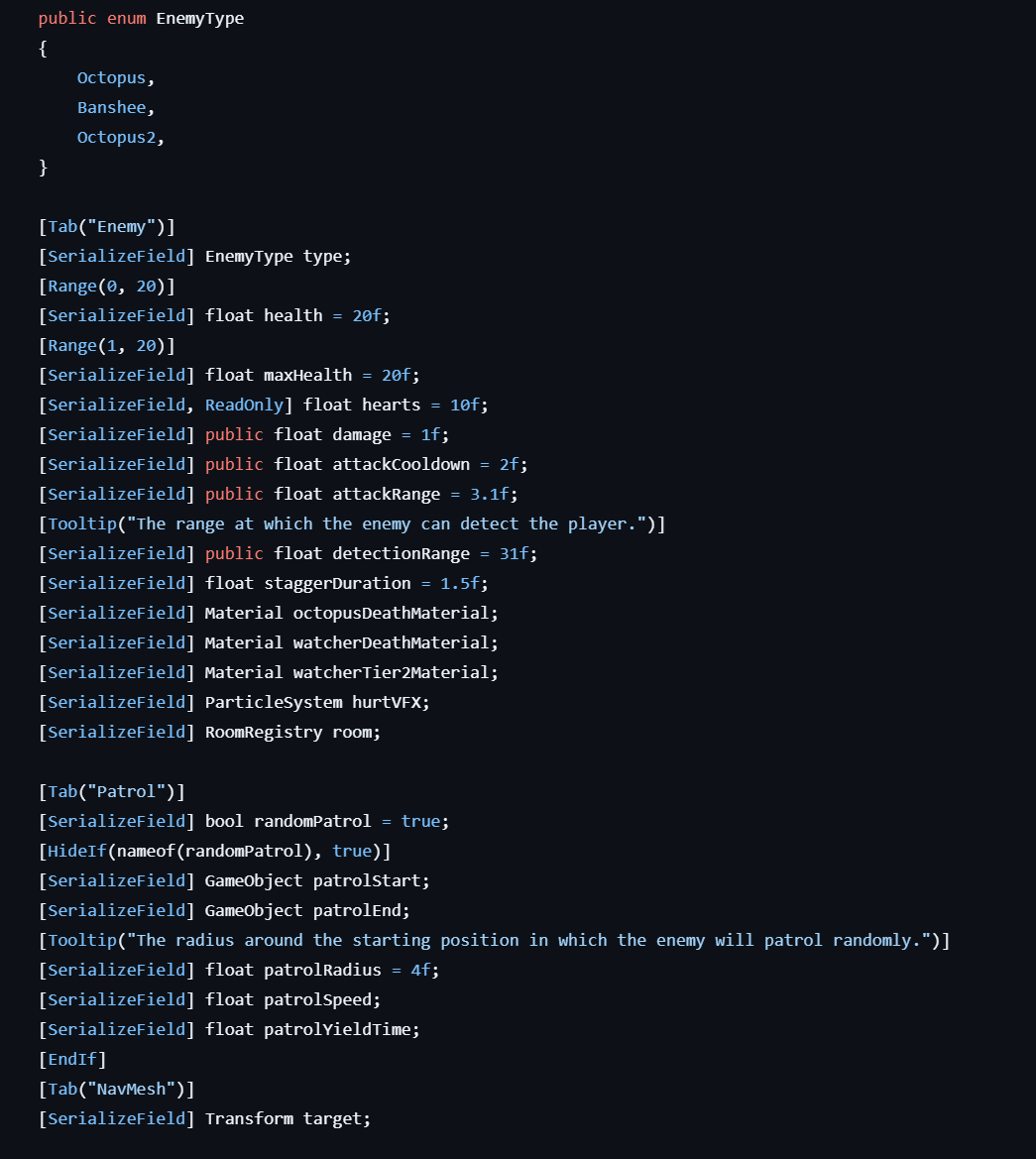 Enemy Base Data Model