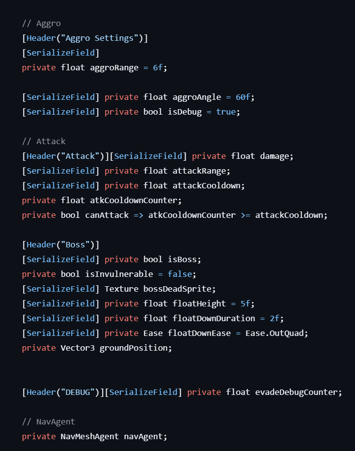Exposable Enemy Params