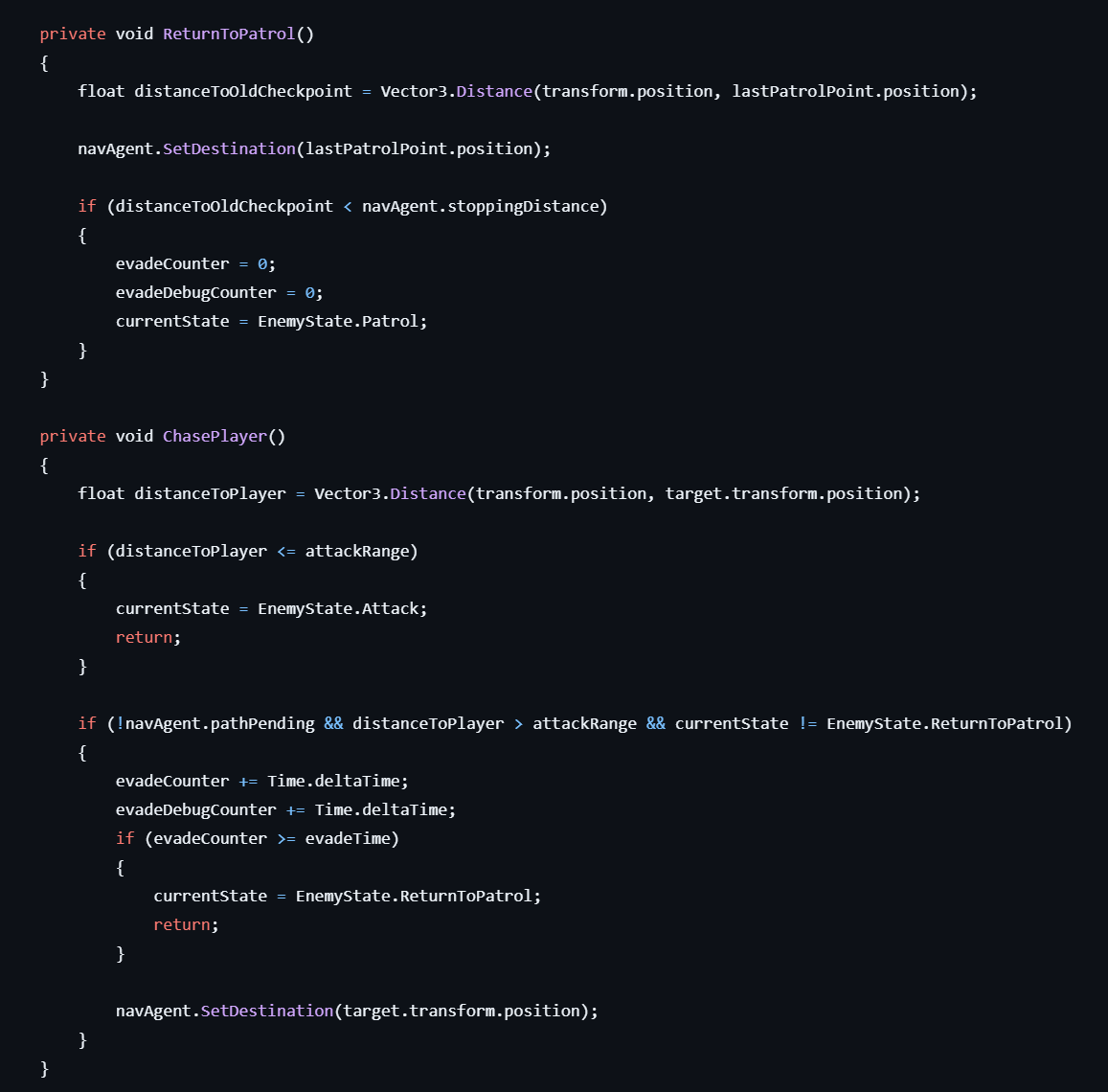 Enemy State Implementations
